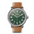 Mens' Runwell Largo Tan Leather Strap Watch, Green Dial