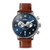 Men's Canfield Chrono Dark Cognac Leather Strap Watch, Midnight Dial