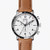 Mens Canfield Sport Chronograph Bourbon Leather Strap White Dial
