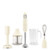 50's Retro-Style Hand Blender Set w/ Accessories, Cream