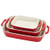 3pc Ceramic Rectangular Baking Dish Set Cherry