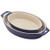 2pc Ceramics Oval Baking Dish Set Dark Blue