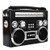 Portable 3 Band Radio w/ Bluetooth & Flashlight Black