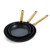 Reserve Ceramic Nonstick 3pc Fry Pan Set Black