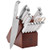 Statement 15pc Knife Block Set w/ White Handles