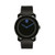 Mens Bold TR90 & Leather Strap Watch Black Dial