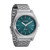 Men's Time Teller Solar Silver-Tone Stainless Steel Watch, Dusty Blue Dial