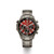 Men's Marine Star Gray IP Stainless Steel Watch, Red Dial