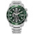 Men's Promaster Dive Eco-Drive Silver-Tone Stainless Steel Watch, Green Dial