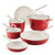 9pc Hard Anodized Ceramic Nonstick Cookware Set, Empire Red