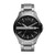 Mens Hampton Silver-Tone Stainless Steel Watch Black Dial