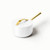 3qt Iconics Nonstick Ceramic Saucepan White/Gold