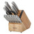 16pc Edgekeeper Self-Sharpening Knife Block Set Natural