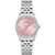 Ladies' Corporate Collection Crystal Silver-Tone Watch, Pink Dial