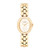 Ladies' Sammy Oval Gold-Tone Stainless Steel Watch, Silver White "C" Dial