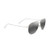 Hau'oli XL Polarized Sunglasses, Shiny Light Gold Frame, Neutral Gray Lens