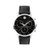 Men's Museum Classic Chronograph Silver & Black Leather Strap Watch, Black Dial