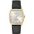 Men's Young At Heart Automatic Black Leather Strap Watch, Silver Dial