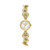 Ladies Monroe Gold-Tone Stainless Steel Floral Watch MOP Dial