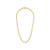 Bulova Link 8mm Polished Stainless Steel Necklace - 24" Gold-Tone