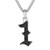 Marc Anthonys Sterling Silver & Black Diamond #1 Pendant Necklace 24"-26"