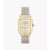 Ladies' Deco Madison Mid 2-Tone 40 Diamond Watch, White Silver Dial