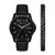 Mens Banks Black Leather Strap Watch Gift Set