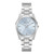 Ladies Surveyor Silver-Tone Stainless Steel Watch Light Blue Dial