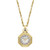 Ladies Rubaiyat Gold-Tone Stainless Steel Watch Pendant Necklace White MOP Dial
