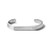 Classic Stainless Steel & Diamond Open Cuff Bracelet - Large