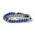 Classic Lapis & Black Lava Double Wrap Bead Bracelet - Medium