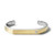 Open Cuff Bracelet Diamond Two-Tone Stainless Steel - Medium