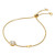 Precious Metal Pave Sterling Silver Slider Bracelet Gold