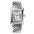 Ladies Classic CARREE Silver-Tone Stainless Steel Watch Silver Dial