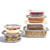 12pc Signature Glass Food Storage Set White Stone
