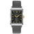 Mens My Way Vintage Gray & Silver Leather Watch Black Dial