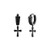 Icon Black Diamond & Black-Plated Sterling Silver Dangling Cross Earrings