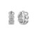 Bulova Link Silver-Tone Sterling Silver Hoop Earrings