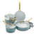 Reserve Ceramic Nonstick 8pc Cookware Set w/ 2 Pan Protectors Smoky Blue