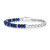 Mens Sterling Silver & Lapis Chain Bracelet