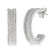 Bold Diamond Hoop Earrings Silver