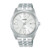 Mens Quartz Silver-Tone Stainless Steel Watch Silver Dial