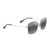 Lipine Polarized Sunglasses Shiny Silver Frame Neutral Gray Lens