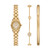 Ladies Lexington Gold-Tone Stainless Steel Watch & Bracelet Gift Set
