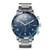 Mens Canfield Sport Chronograph Stainless Steel Watch  Blue Dial