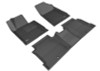 3D MAXpider 2015-2019 Hyundai Sonata/2016 Sonata Hybrid Kagu 1st & 2nd Row Floormats - Black - L1HY05101509 Photo - Primary