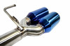 PLM Subaru WRX & STI 2015 - 2021 Axle-Back Exhaust Muffler Deletes V2 with Blue Titanium Burnt Tips Rear