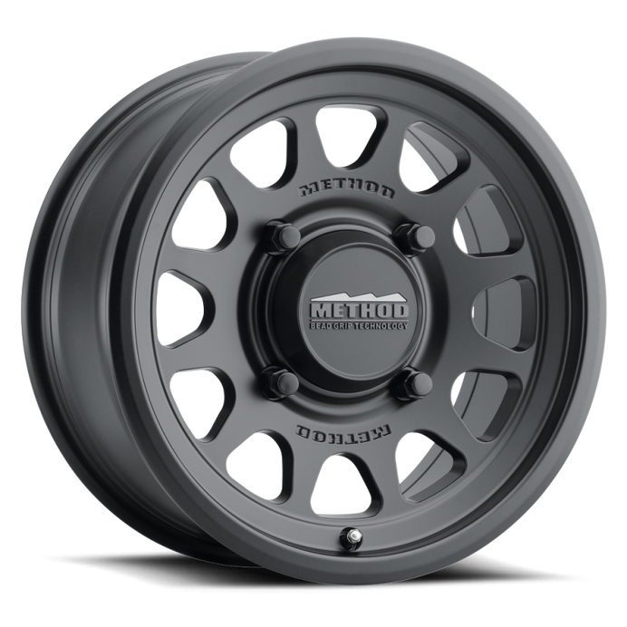 Method MR414 Bead Grip 15x7 / 5+2/38mm Offset / 5x4.5 / 76mm CB Matte Black Wheel - MR41457012552