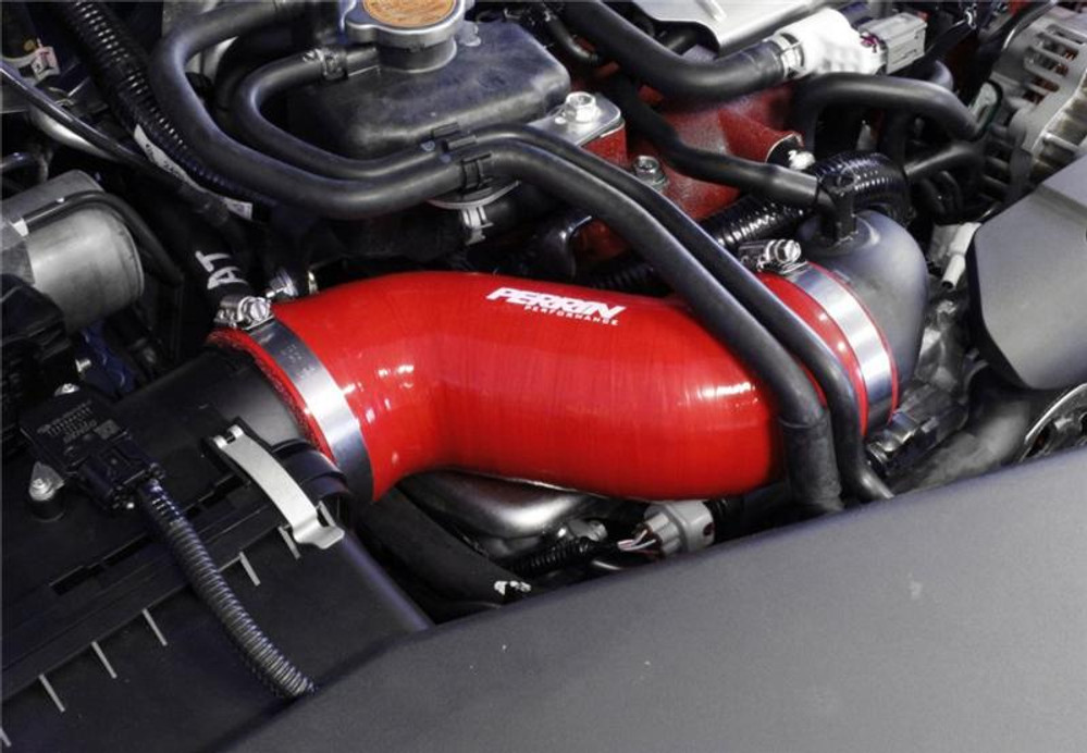 PERRIN 02-07 Subaru WRX/STi AFTA-MAF Intake Tube Air-Box to Inlet Hose - Red - PSP-INT-350RD Photo - Primary PERRIN 02-07 Subaru WRX/STi AFTA-MAF Intake Tube Air-Box to Inlet Hose - Red - PSP-INT-350RD Photo - Primary