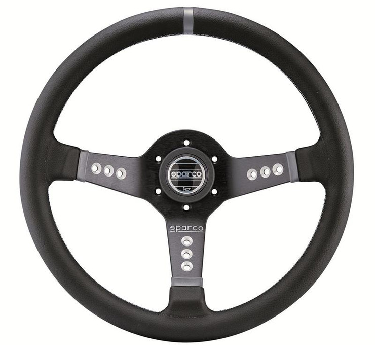 Sparco Steering Wheel L777 Leather Black - 015L800PL Photo - Primary